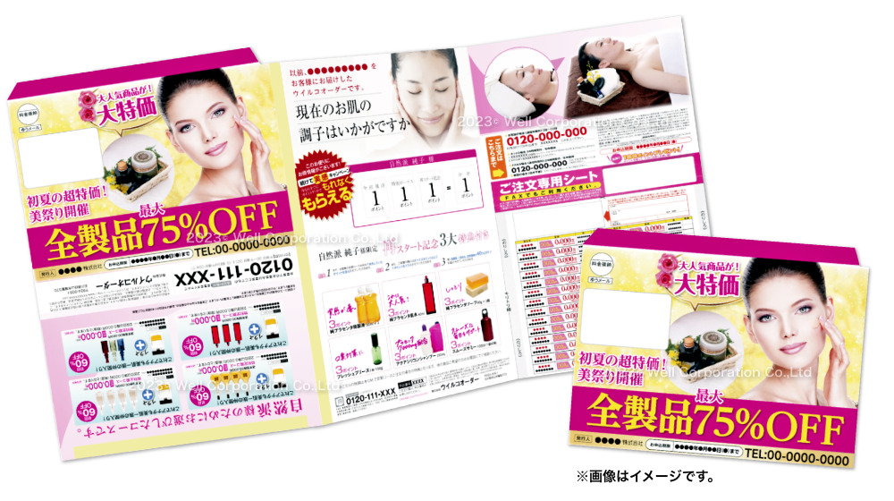 封筒DMからA4圧着DMに変更で反応率が改善